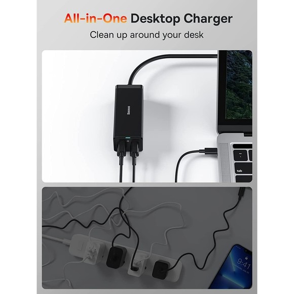 USB C Charger Baseus PowerCombo 65W (Fast Charging) - Picture 4 of 7